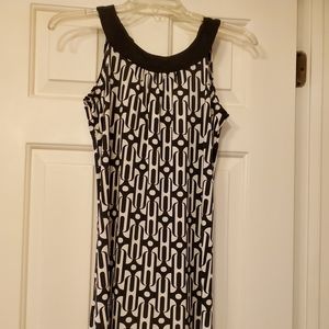 Black and white short retro dress